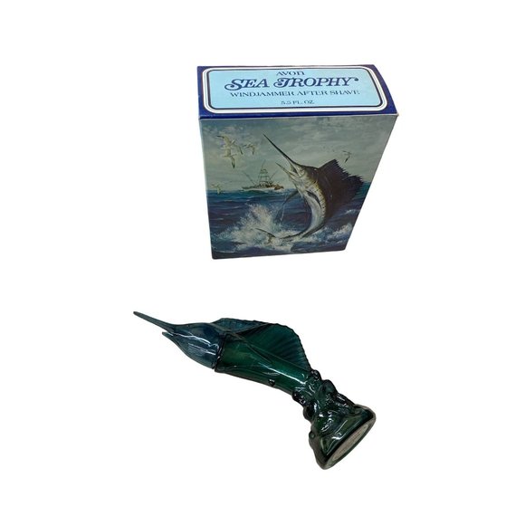 Vintage Avon sea trophy windjammer after shave swordfish decorative bottle - Picture 1 of 5
